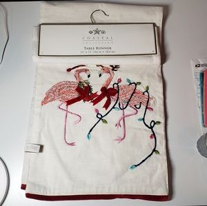 Christmas Flamingo Table Runner